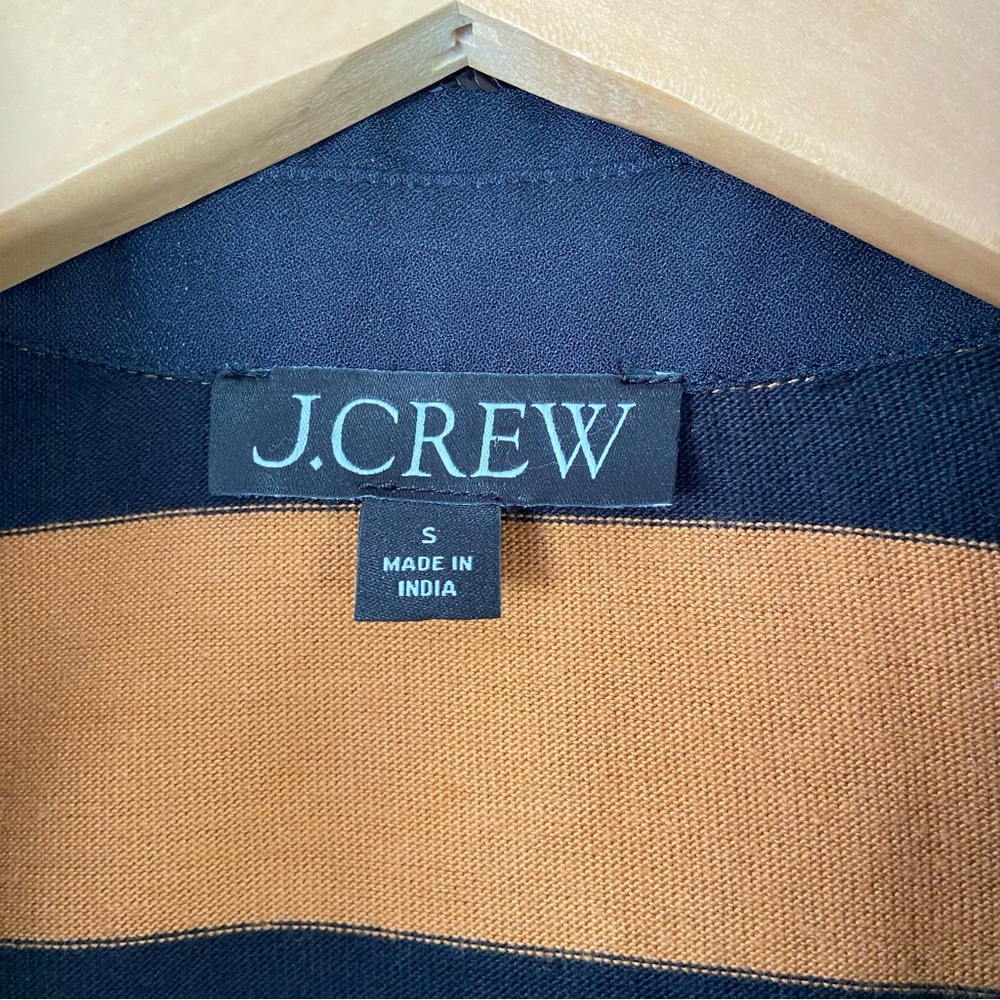 J. Crew Black and Tan Striped Rugby Top - Picture 8 of 11